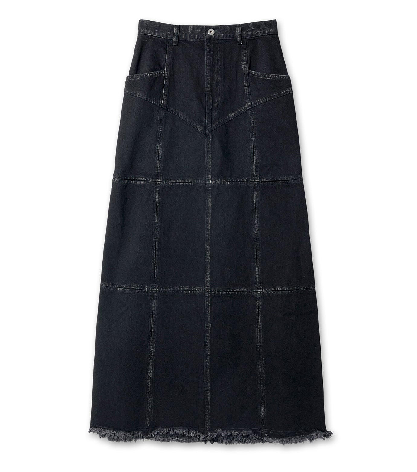 DENIM SLIT MAXI SKIRT