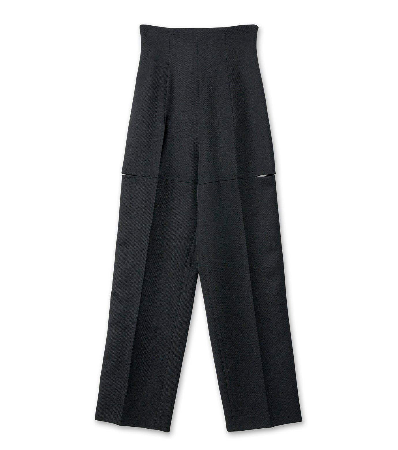 WOOL GABARDINE SLIT TROUSERS