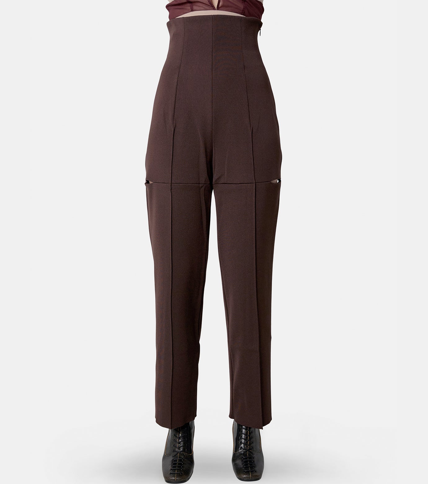 KNITTED SLIT TROUSERS – RESTIR
