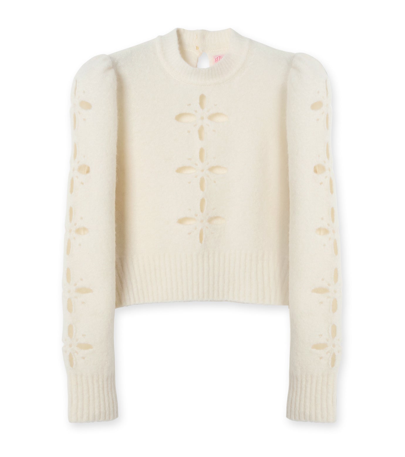 FETICO】FLORAL SLIT KNIT JUMPER - off white - | loop