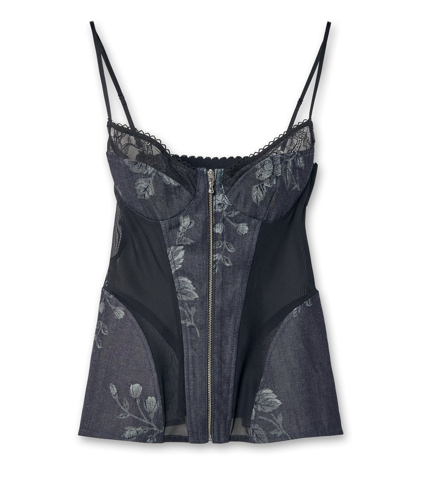 Rose Denim Bustier