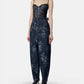 Rose Denim Bustier