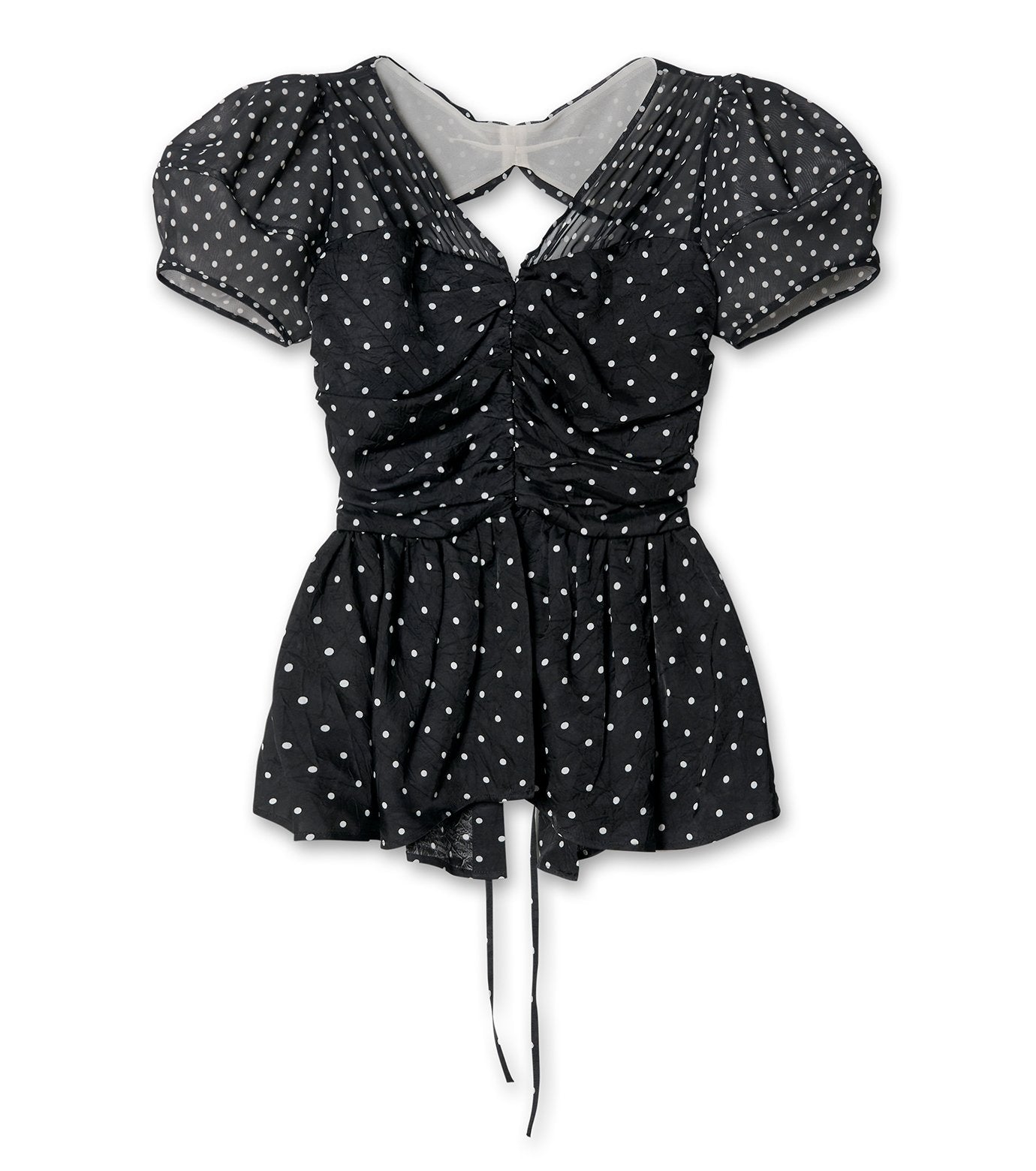 Puff Sleeve Gathered Blouse