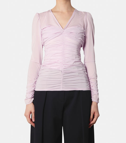 Stretch Jersey Knotted Top