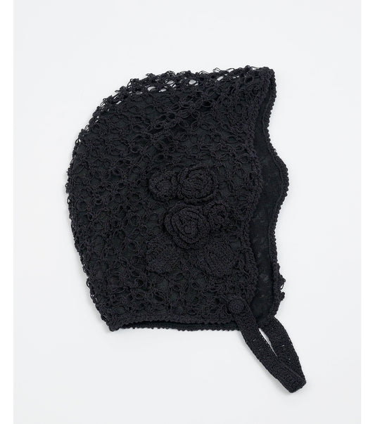 Hand-Knitted Rose Beanie