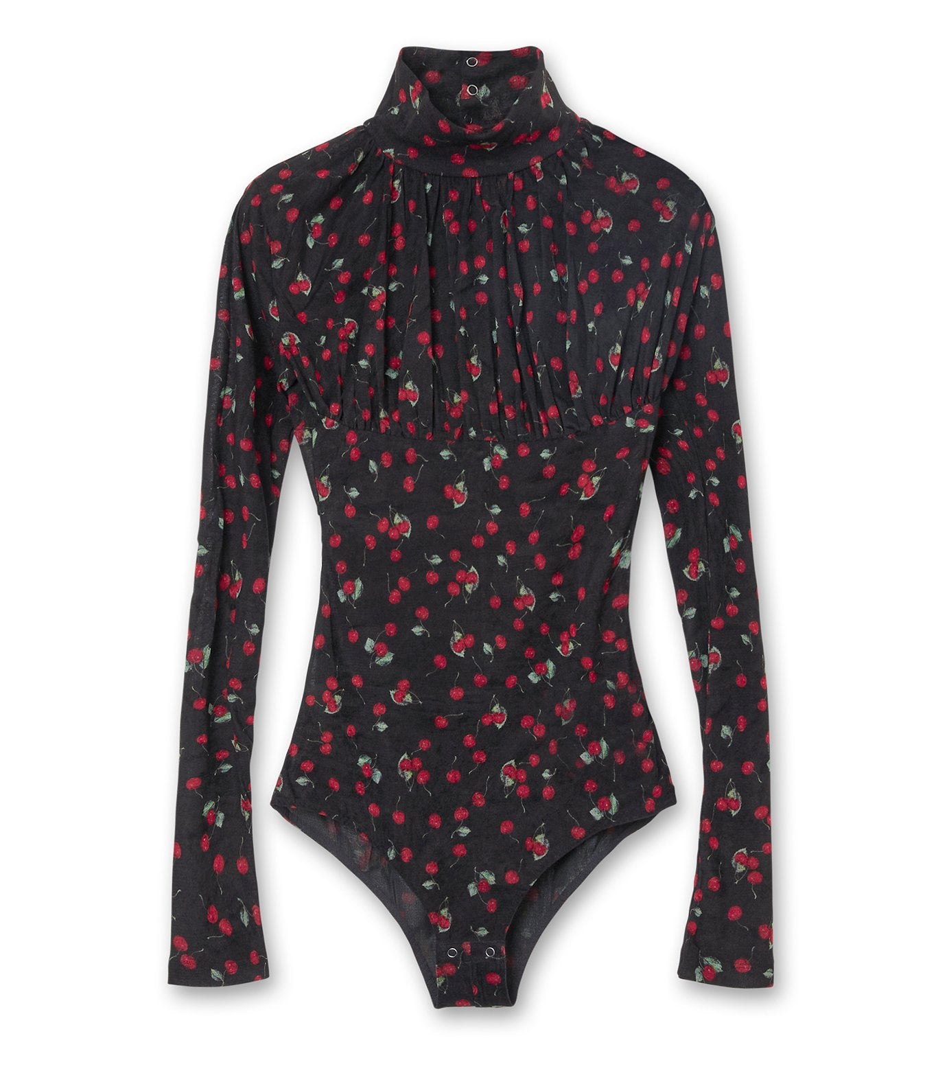 Velvet Tulle Turtleneck Bodysuit