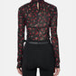 Velvet Tulle Turtleneck Bodysuit