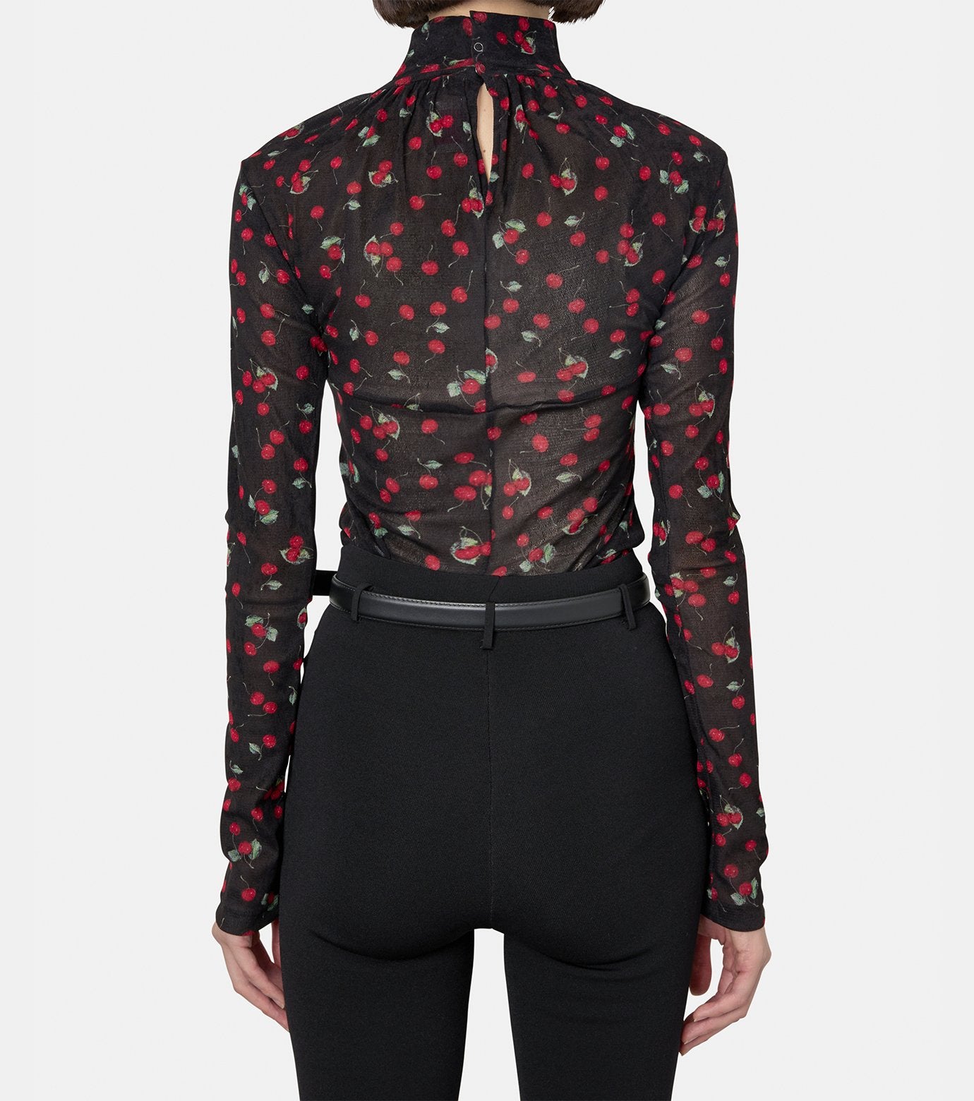 Velvet Tulle Turtleneck Bodysuit