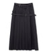 Pleated Wrap Midi Skirt