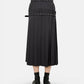 Pleated Wrap Midi Skirt