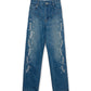 Embroidered Straight Jeans