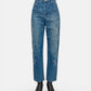 Embroidered Straight Jeans