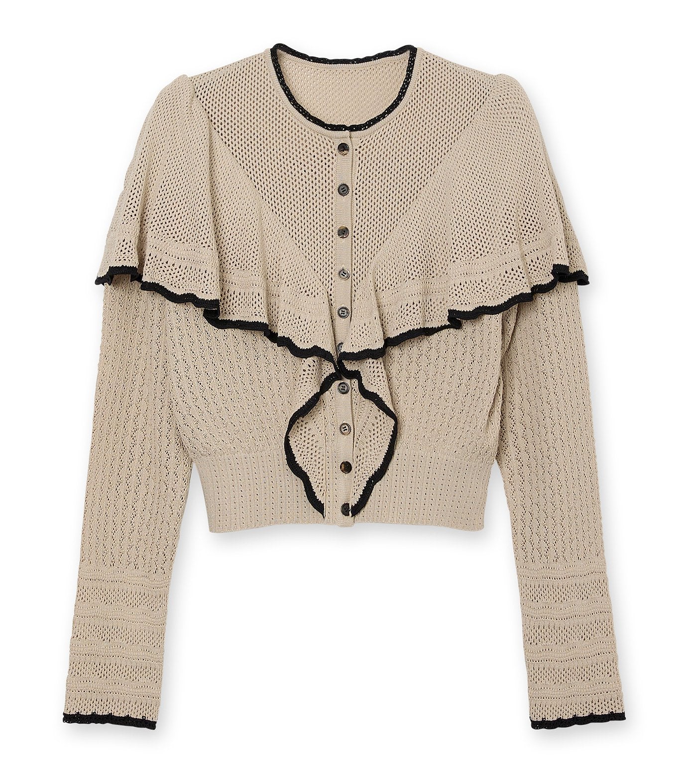 Lace-Knit Cape Cardigan