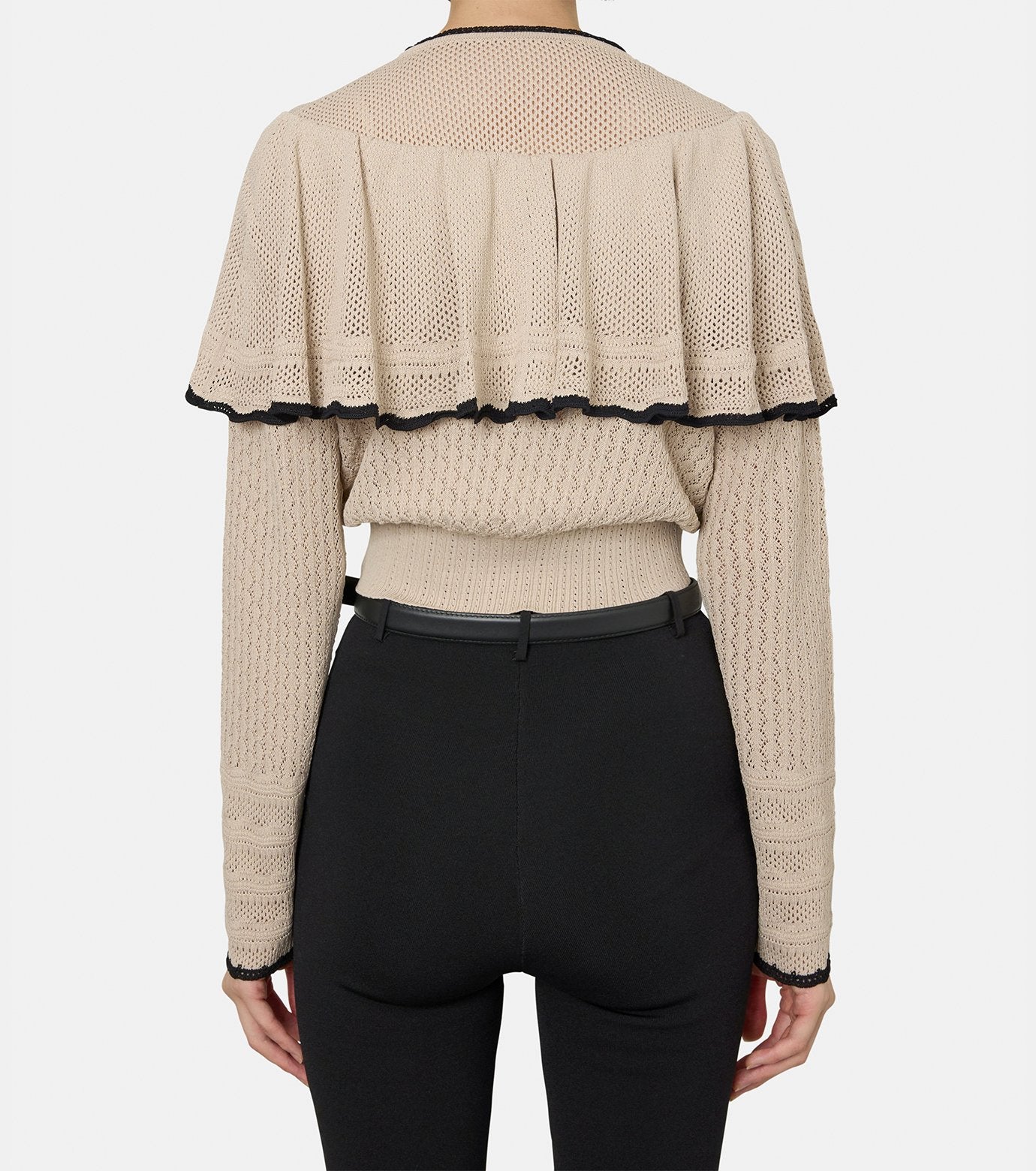 Lace-Knit Cape Cardigan