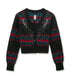 Jacquard Knit Vneck Cardigan