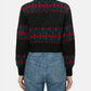 Jacquard Knit Vneck Cardigan