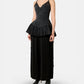 Denim Pleated  Bustier Top