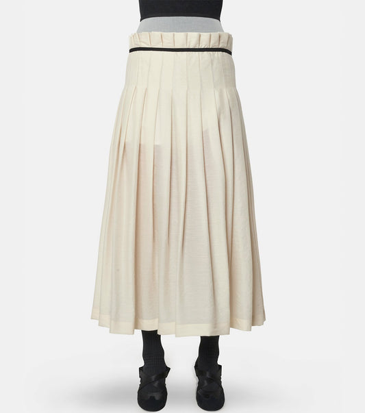 Pleated Maxi Skirt