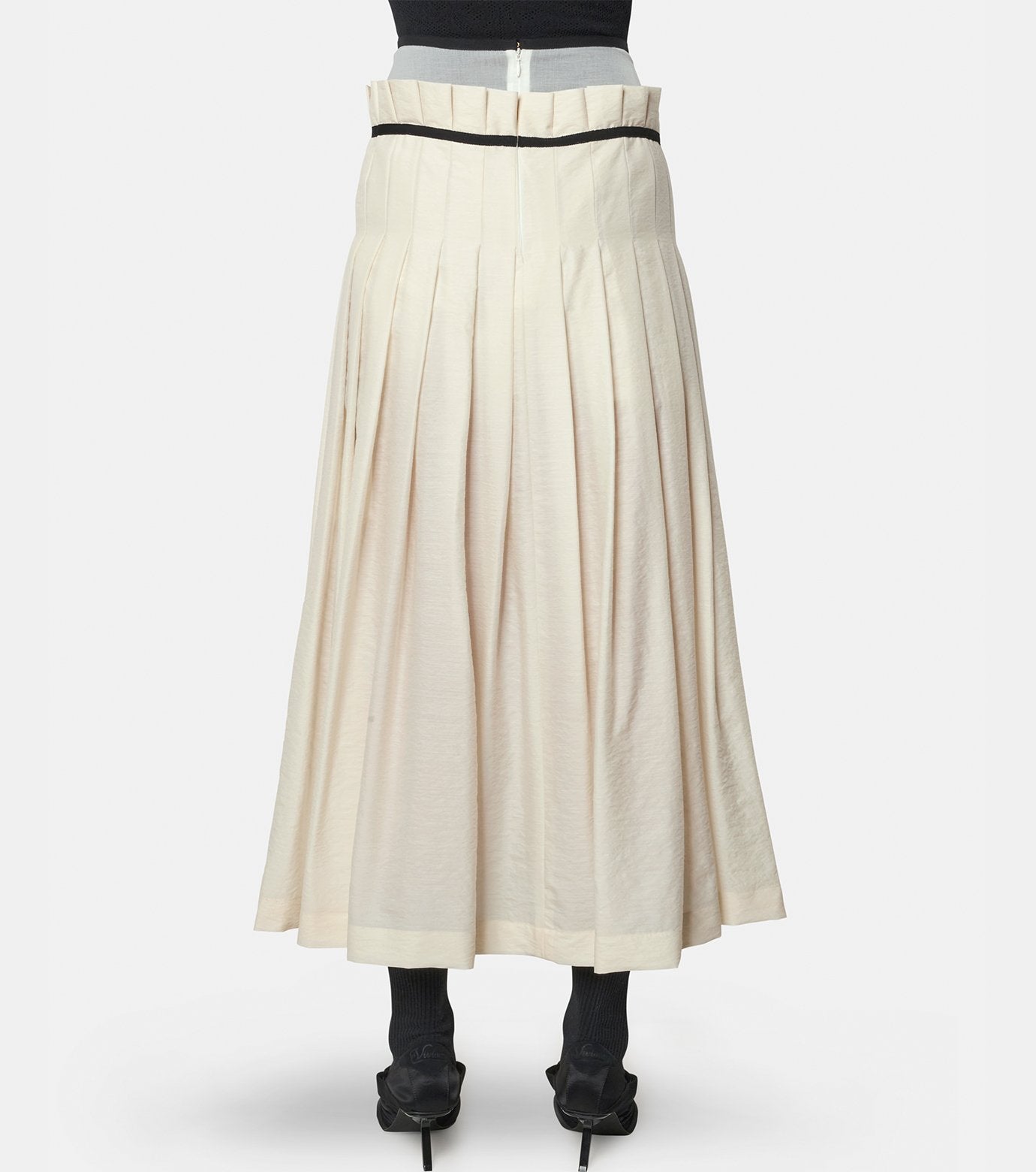 Pleated Maxi Skirt