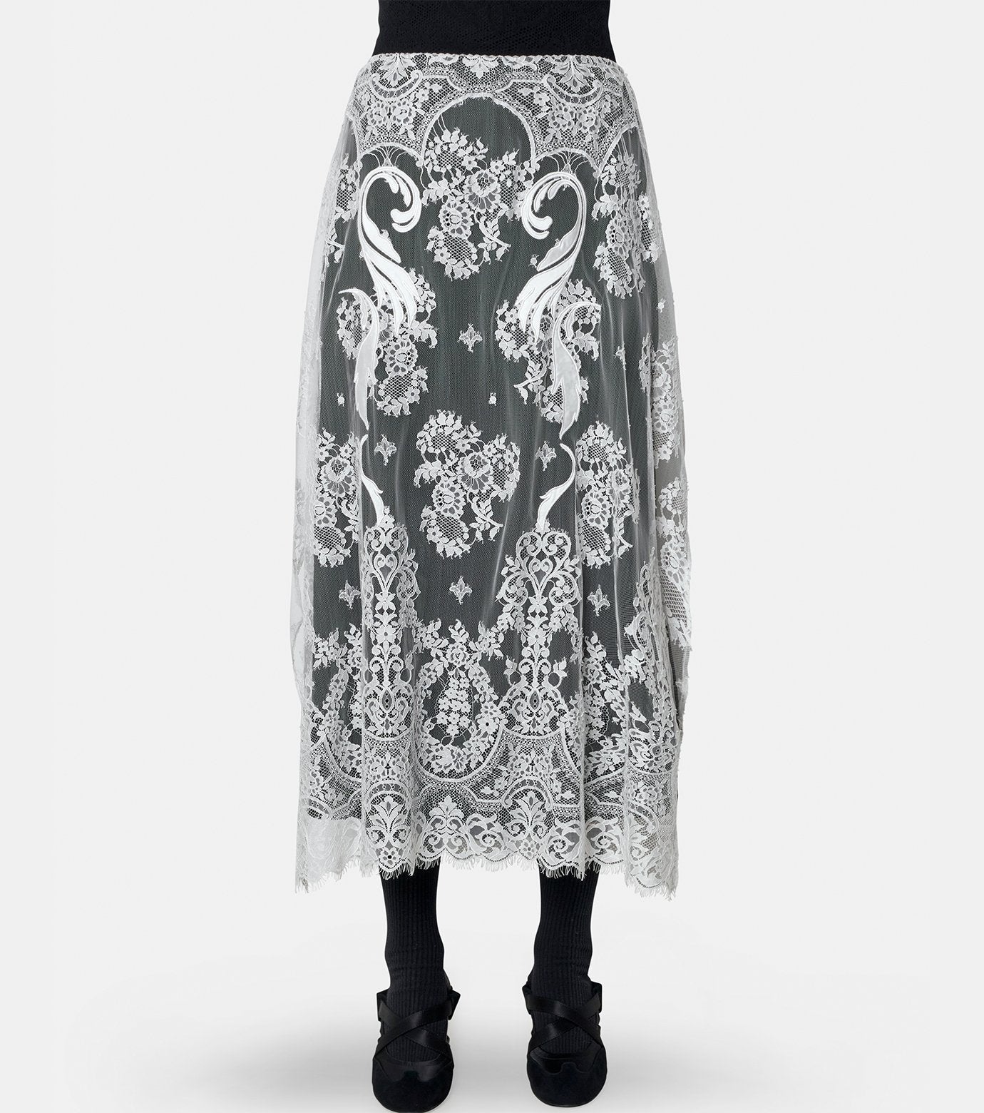 Embroidered Lace Skirt