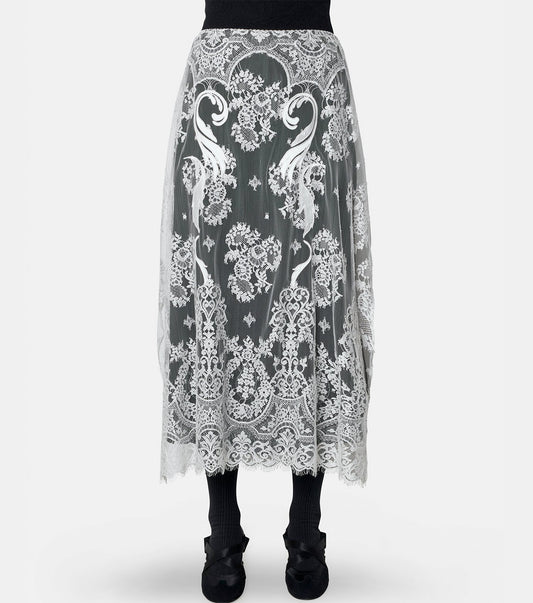 Embroidered Lace Skirt