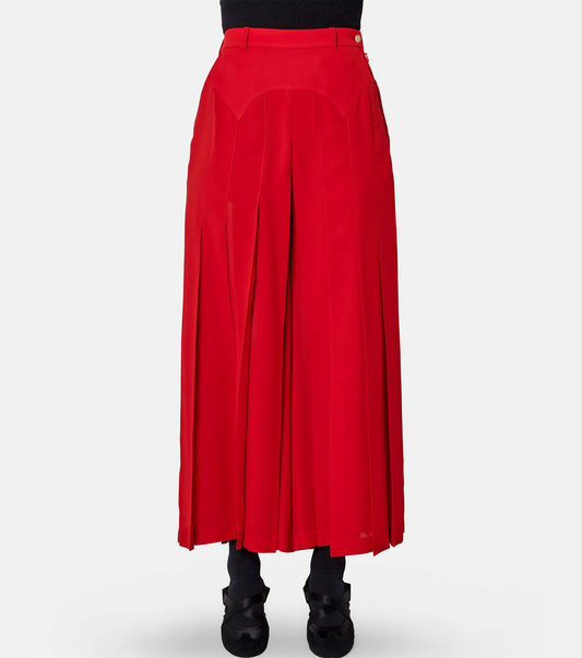 Pleated Maxi Trousers