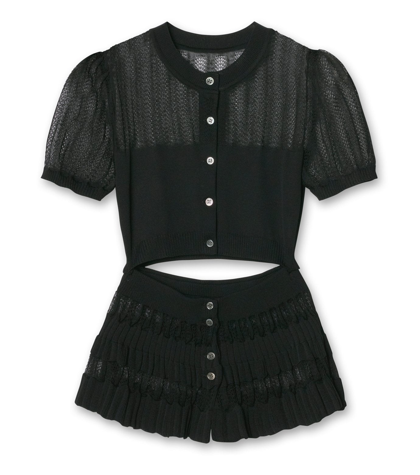 Convertible Sheer Stripe Cardigan