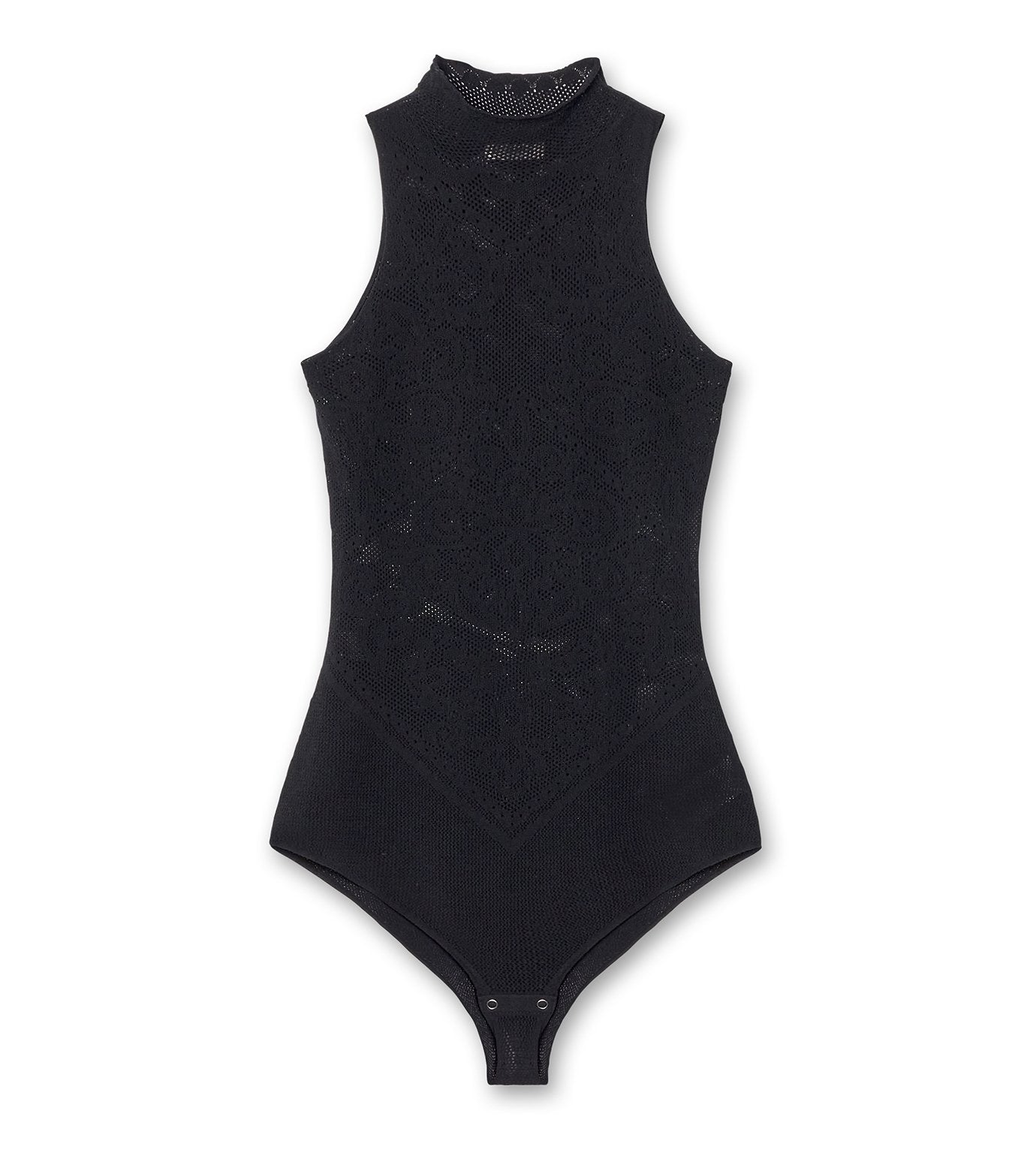 Damask LaceKnit Turtleneck Bodysuits