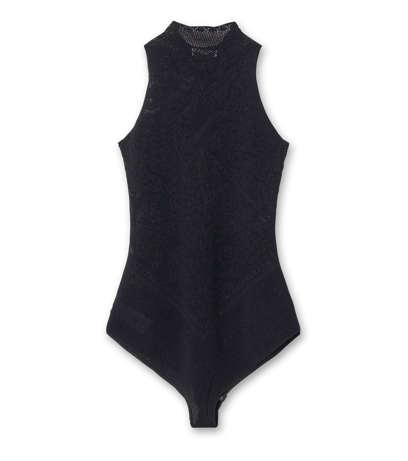Damask LaceKnit Turtleneck Bodysuits