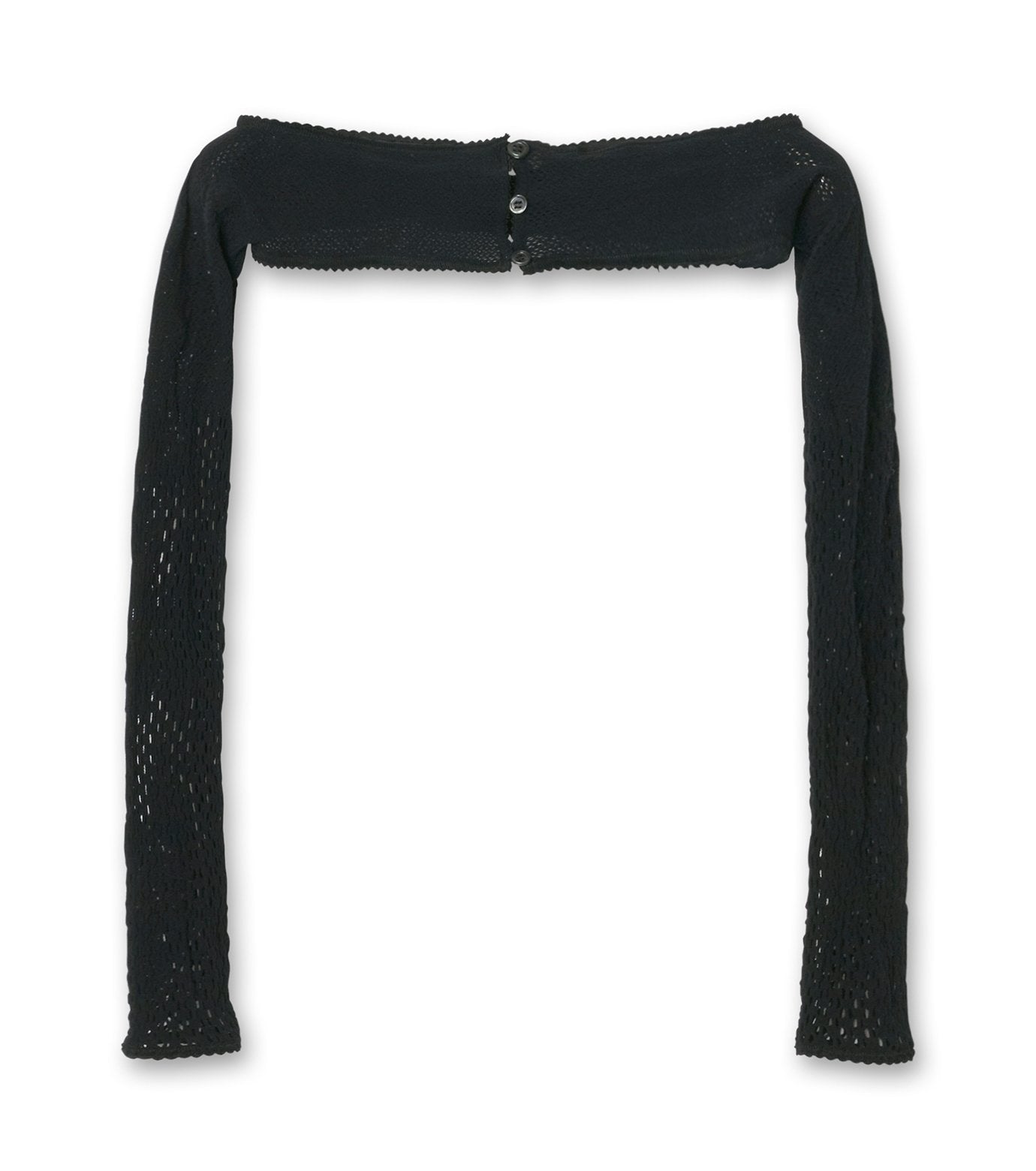 Raschel Lace Knit Cropped Bolero