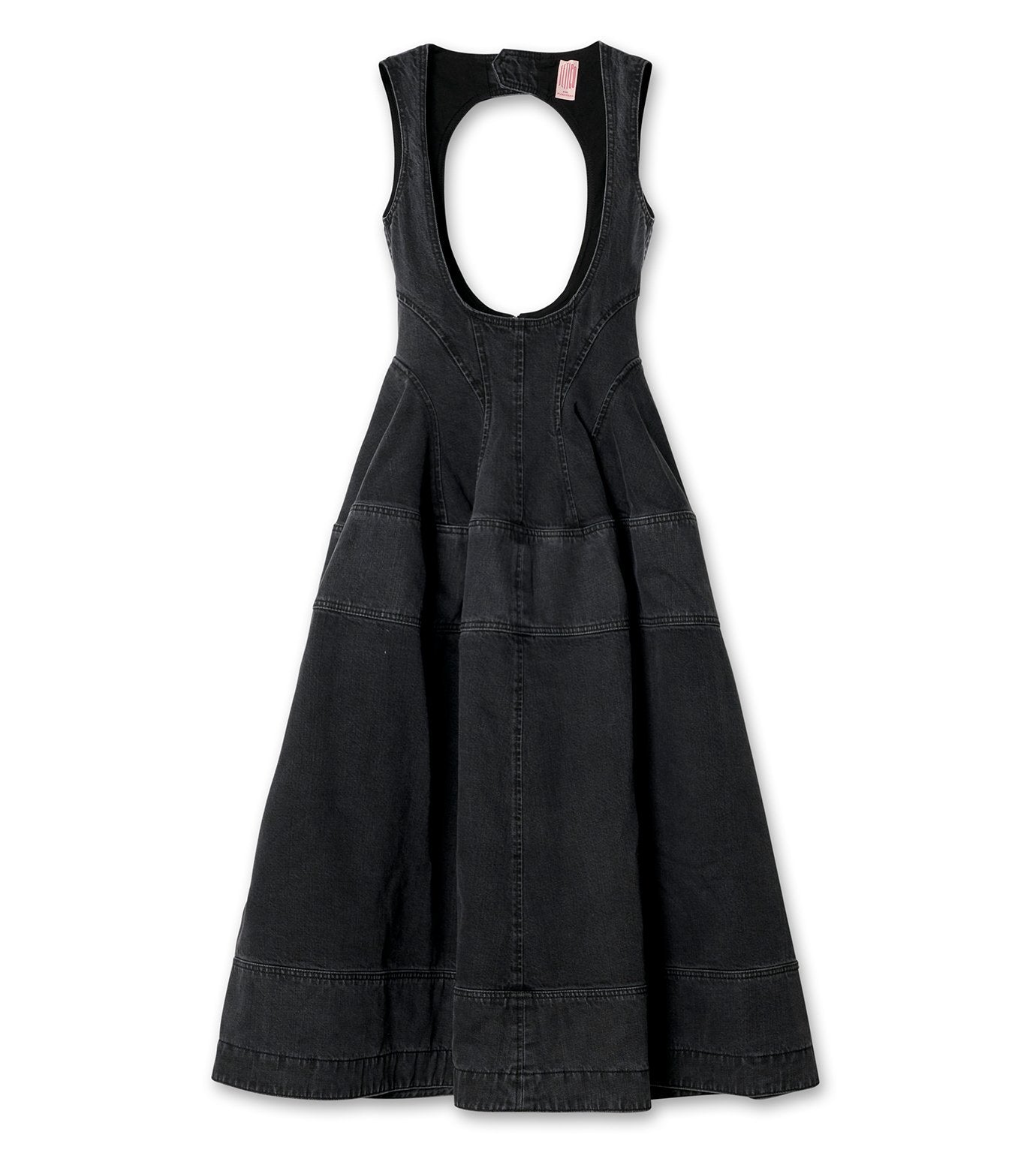 Paneled Denim Dress