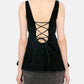 Flocked Denim Peplum  Bustier