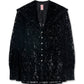 Flocked Lace Sailor Collar Blouse