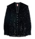Flocked Lace Sailor Collar Blouse