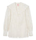 Flocked Lace Sailor Collar Blouse
