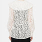 Flocked Lace Sailor Collar Blouse