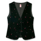 Rose Emb Velvet Gilet