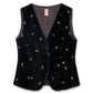 Rose Emb Velvet Gilet