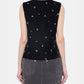 Rose Emb Velvet Gilet