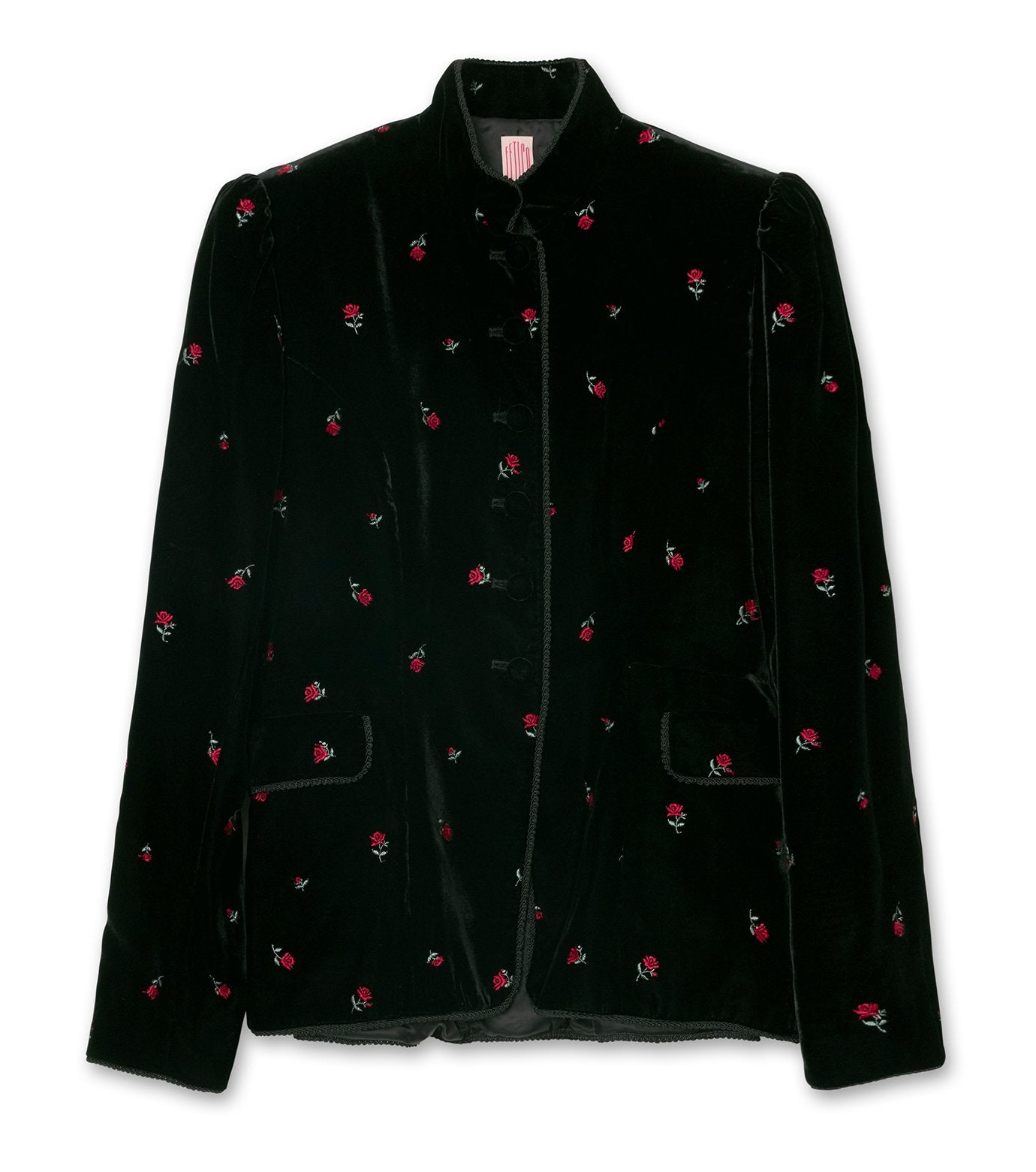 Rose Emb Velvet Jacket