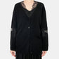 Oversized Hairly Lace Paneled Knit