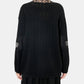 Oversized Hairly Lace Paneled Knit