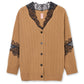 Oversized Hairly Lace Paneled Knit