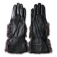 Wool Boa Trim Leathe Gloves