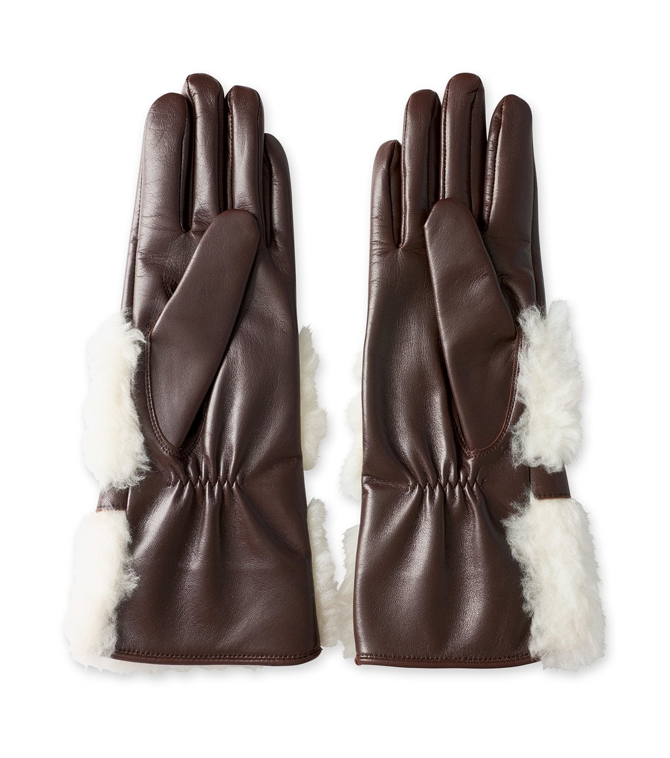 Wool Boa Trim Leathe Gloves