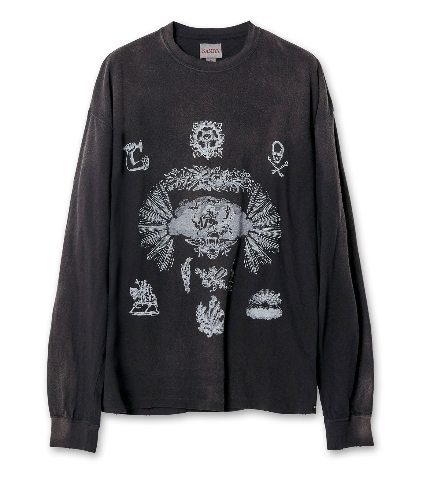 “ADVERTISING ART” Distressed L/S T