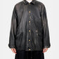 Distressed Leather Coach Jacket