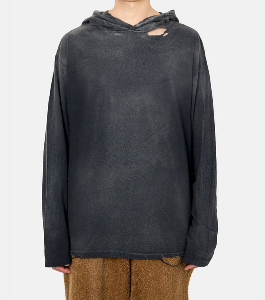 Distressed Lightweight Hoodie