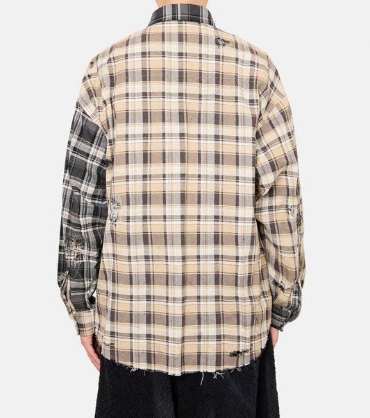 Repaired Crazy Checked Shirt