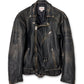 Distressed Leather Biker Jacket